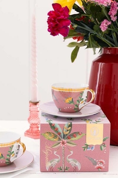 SET 2 TAZAS DE CAFE LA MAJORELLE ROSA - tienda online