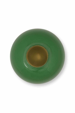 FLORERO METAL VERDE 23CM - comprar online