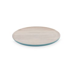 PLATO DE MADERA ESMALTADA AZUL 30 CM