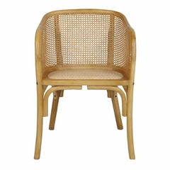 SILLA TRENDY MARRON DE MADERA OLMO Y RATAN - comprar online