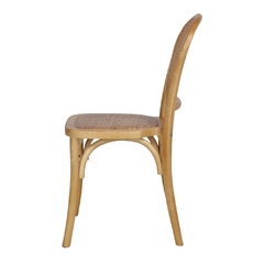 SILLA VIVENDI MARRON DE MADERA OLMO Y RATAN en internet