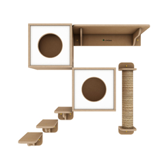 Conjunto Persa de playground para gatos com 7 itens - Linha Ecológica La RoOteria