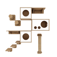 Conjunto Chartreux de playground para gatos com 11 itens - Linha Ecológica La RoOteria