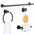 Kit de accesorios Baño Acero Inoxidable Negro x 4 - B71N - comprar online