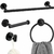 Kit de accesorios Baño Acero Inoxidable Negro x 4 - B71N en internet