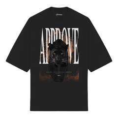 Camiseta Approve Animals II Tigre Preta Oversized