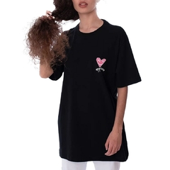 Camiseta Approve Heart Basic Preta - comprar online