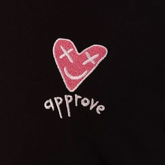 Camiseta Approve Heart Basic Preta - Phyton Shop