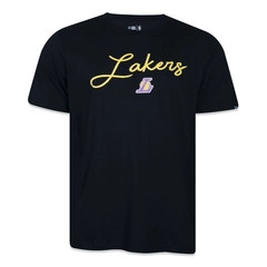 Camiseta New Era Regular NBA Lakers Preta