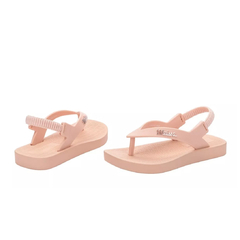 Chinelo Infantil Mini Melissa Sun Long Beach Baby Bege - loja online