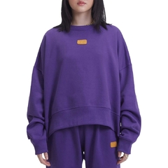 Moletom Baw Cropped Rubber Patch Roxo