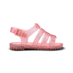 Sandália Mini Melissa Flox Baby Rosa Transparente - comprar online