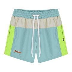 Shorts Approve Retropia Azul/Amarelo