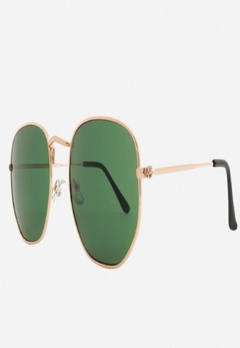 Óculos De Sol | Hexagonal Verde c Dourado - comprar online