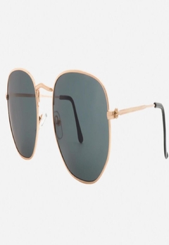 Óculos De Sol | Hexagonal Preto c Dourado - comprar online