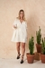 VESTIDO MEGHAN - LINO FOIL - OFF WHITE