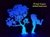 ﻿Painel Neon com base Casal com árvore (brilha com Luz negra) - MDF 6 MM - L0159