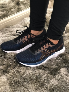 Tenis Asics Gel Excite 7 Marinho/laranja - HARTY CALÇADOS