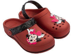 Babuche Grendene Minnie Glam 08/2021 22489 Verm/preto Glitter