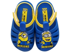 Sandalia Babuche Grendene Minions Hello 22571 Azul/amarelo