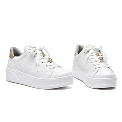 TENIS VIA MARTE 08/2023 23-13501 BRANCO/GOLD - loja online