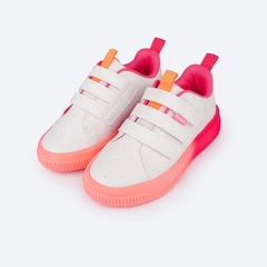 TENIS PAMPILI 09/2023 667.111 BCO/PINK FLUOR