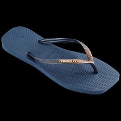 CHINELO HAVAIANAS 01/2024 SLIM SQUARE GLITTER AZUL INDIGO na internet