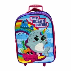 MOCHILA WINCK OCEAN FRIENDS C/RODINHA 02/2024 BPD32914 RS ESCURO/ROXO