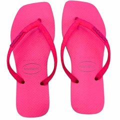 CHINELO HAVAIANAS 04/2024 SLIM SQUARE GLITTER BEGE PALHA/RS