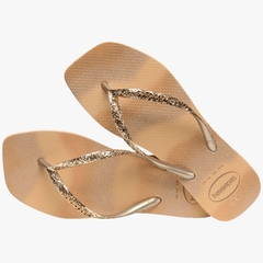 Chinelo Havaianas Slim Square Glitter Party Dourado na internet