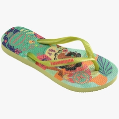 Chinelo Havaianas Kids Slim Princess Verde Matcha - HARTY CALÇADOS