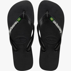 Chinelo Havaianas Kids Brasil Logo Preto