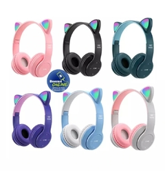 AURICULAR GATITO BLUETOOTH COLORES LUZ RGB