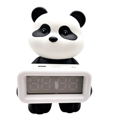 Imagen de PARLANTE VELADOR OSO PANDA LED ALARMA RELOJ