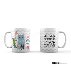 Tazas- All you need is love...and a cat