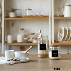 Cocina- Etiquetas minimalistas para frascos negras - comprar online
