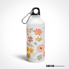 Hoppy Botella deportiva de aluminio Flowers