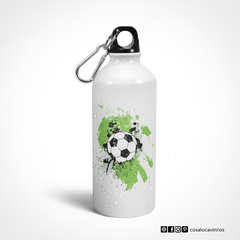 Hoppy Botella deportiva de aluminio Fútbol
