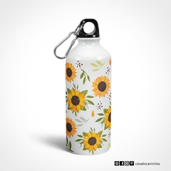 Hoppy Botella deportiva de aluminio Girasoles