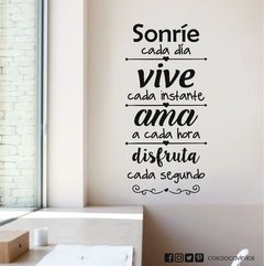 Textos- Sonríe, vive, ama