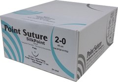 Fio de Sutura SILKPOINT Seda 45cm (AGULHA 1/2 CÍRCULO CORPO TRIANGULAR PONTA TRIANGULAR REVERSA DE 17MM) - comprar online