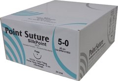 Fio de Sutura SILKPOINT Seda 45cm (AGULHA 1/2 CÍRCULO CORPO TRIANGULAR PONTA TRIANGULAR REVERSA DE 15MM) - Point Suture