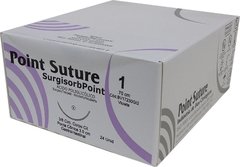 Fio de Sutura SURGISORBPOINT Ácido Poliglicólico Violeta 70cm (AGULHA 3/8 DE CÍRCULO CORPO CILÍNDRICO PONTA CÔNICA DE 30MM)