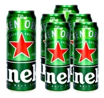 Heineken Lata 710ml. Pack x6