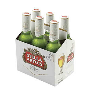 Stella Artois porrón Botella 330cc. Six Pack. (6 u)