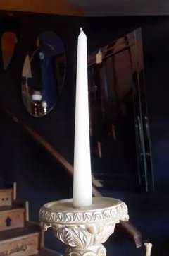 Imagen de Vela Diego Casado Cónica Natural Blanca Candelabro Ø2.5xh25