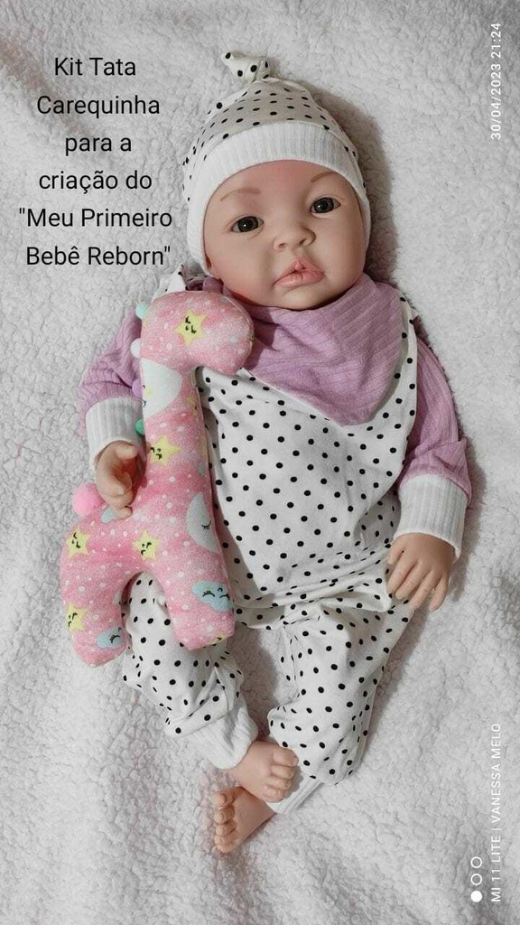 Boneca Bebê Reborn Carequinha