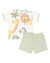 PIJAMA COM BLUSA MANGA CURTA E SHORT EM SUEDINE - SAFARI - VERDE - ANJOS BABY