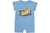 MACACÃO CURTO EM COTTON - GATO - AZUL - NINI & BAMBINI - comprar online