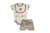 CONJUNTO COM BODY MANGA CURTA, BABADOR E SHORT - SAFARI MODERNO - MESCLA - ANJOS BABY